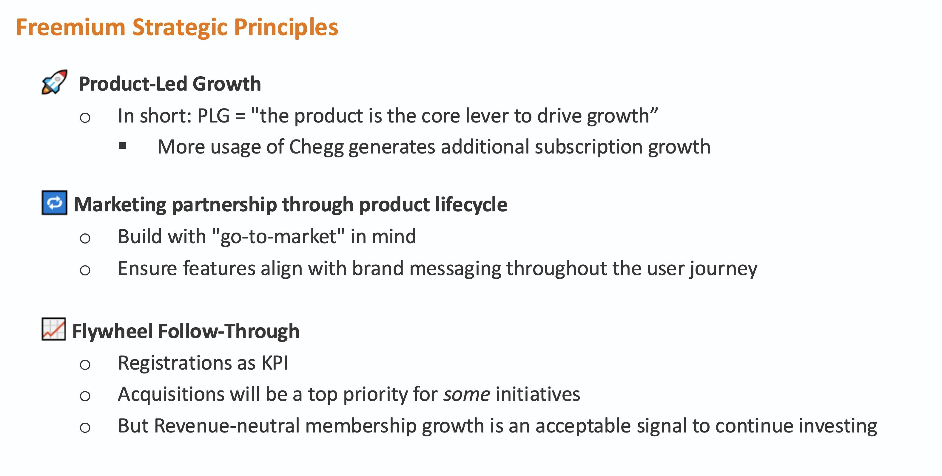 The first draft of Point #3 was clearer on "Organizational patience for monetization and revenue growth"